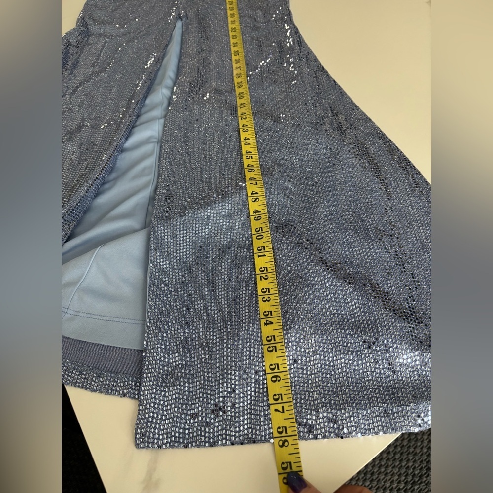 Camille Lavie Sparkling Purple Silver Evening Gown sz S - Picture 13 of 14